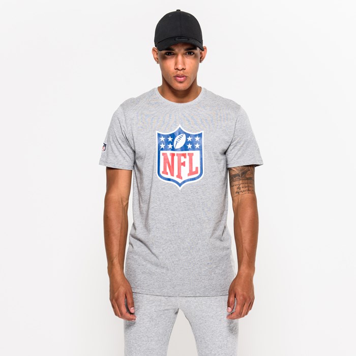 NFL Logo Miesten T-paita Harmaat - New Era Vaatteet Outlet FI-953746